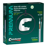Cabo Coaxial Condutti 5mm bip  2x20 Hd Dupla Blindagem 100m