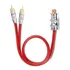 Cabo Coaxial Rca Tech One Blindado Rca Vermelho Y Blindado 2 Machos E 1 Fêmea