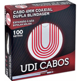 Cabo Coaxial Udi Cftv 100 Metros Dupla Blindagem 4mm Bipolar