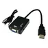 Cabo Conversor Adaptador Hdmi Para Vga Com Saída P2 Áudio