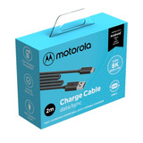 Cabo Dados Motorola Original Usb c 2 Metros Tipo C Preto