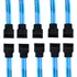 Cabo Dados Sata 3 3 gbs Kit 10 20cm Conector 90  Hd Ssd Azul