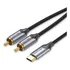 Cabo De Áudio Usb-c Para 2 Rca Vention 1,5 Metros Celular
