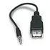 Cabo De Audio P2 Macho X Usb Femea 20cm Radio Carro Som