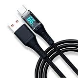Cabo De Carregamento USB A Para USB C 66w Com Display LED Visor Integrado Cabos Plugs