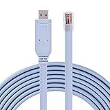 Cabo De Console, Cabo De Console Usb, Usb 2.0 Macho Para Rj45 Macho Cat5 Serial Console Flat Cable Para Cisco, Para Huawei, Para Juniper, Para 3com, Para Ruijie, 1.8m/6ft