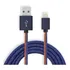 Cabo De Dados Usb Jeans Turbo 3.0a Lightining Xc-cd-32 1,0 M Cor Jeans/azul - Compatível C/ iPhone