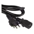Cabo De Força 10a Tripolar Monitor E Eletrônicos E Fonte Br 110v/220v Oem Cor Preto