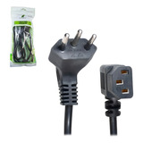 Cabo De Força Curvado 90 Graus Tripolar 1,50m Tipo L Energia 127v/220v Tv LG Aoc Monitor 90°