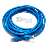 Cabo De Rede 10m Cat5e 10 Metros Azul Ethernet Lan Rj45 Boyu Cell