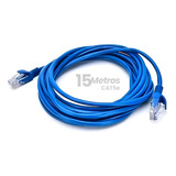 Cabo De Rede 15 Metros 15m Lan Internet Crimpado Rj45 Cat5e Azul Boyu Cell