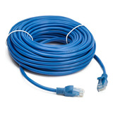 Cabo De Rede 30 Metros Lan Internet Crimpado Rj45 Cat6 Azul