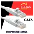 Cabo De Rede 5 Metros Lan Internet Crimpado De Fabrica Rj45 Mais Resistente Cat6 1 Gb Por Segundo Cor Branco Discreto Minimalista