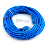 Cabo De Rede Cat5e 30 Metros 30m Ethernet Lan Giga Rj45 Azul Boyu Cell
