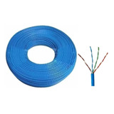 Cabo De Rede Internet Rolo 100 Metros Azul Cat6 Cftv 4 Pares