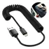 Cabo Espiral Rápido Veicular Reforçado Para iPhone Turbo