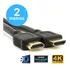 Cabo Hdmi 2.0 4k Hdr Ultra Hd 19 Pinos Gold 2 Metros Qualidade Hdtv 1080p Resistente