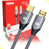 Cabo Hdmi 2 1 8k Blindado Ultra Hd Resolução 8k 120hz Ps5  Ps4  Xbox  Projetor  Set top Box Comprimento 2 Metros