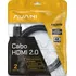 Cabo Hdmi 2 Metros Dupla Blindagem Reforçado Conector Banhado À Ouro 24k Versão 2.0 19 Pinos 4k Ultra Hd 2160p Hdr Arc Cec 3d Ethernet 2m