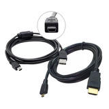 Cabo Hdmi E Usb P  Gopro Hero3 Hero4  hdmi Micro mini Usb 