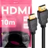 Cabo Hdmi Gold 10m Metros Marqs Home 1.4 Hdmi Preto Mts 4k 3d Full Hd Blindado Tv Pc Video Game