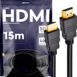 Cabo Hdmi Gold 15m Metros Marqs Home Mts 4k 3d Full Hd Blindado Tv Pc