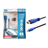 Cabo Hdmi Para Câmera Dslr Micro Hdmi X Hdmi 2 0 19p 5metros   Pix