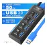 Cabo Hub Usb 4 Portas 3 0 Divisor Super Rápido Switch Led