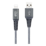 Cabo Lightning I2go Certificado Mfi 2m 2 4a Nylon Trançado Chumbo