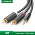 Cabo Miniplug 3,5 Mm Macho A 2 Rca Hembra 3 Metros/ugreen