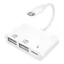 Cabo Otg Hub Adaptador De Teclado Mouse Para iPhone E iPad