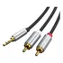 Cabo P2 Auxiliar 3,5mm Para Rca Blindado Banhado A Ouro P2 Macho X Rca Macho De 3 Metros Cabletime