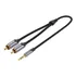 Cabo P2 Estereo X Rca Blindado Audio Mesa Som 50cm Vention