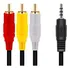 Cabo P2 Para Av 3 Rca Tv Box Lcd Tubo Receptor Áudio Vídeo