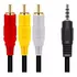 Cabo P2 Para Av 3 Rca Tv Box Lcd Tubo Receptor Áudio Vídeo