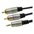 Cabo P2 Stereo 2 Para 2 Rca Metal 1,8 Metros