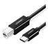 Cabo Para Impressoras Ugreen Usb-c Para Usb-b - 2 Metros Cor Preto