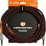 Cabo Para Instrumentos Player P10 Textil 5M Marrom Hayonik