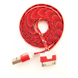 Cabo Para iPhone 4 iPod iPad 2m Vermelho Carregamento