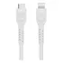 Cabo Rápido Dual Shock Lightning / Tipo C 1,2m 65w Certificado Homologado Mfi Gshield Cor Branco