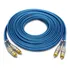 Cabo Rca 5 Metros Dupla Blindagem Cobre 5m Blindado Azul 5mm