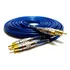 Cabo Rca Blindado Azul Prime Plug Metal Banhado A Ouro 5m