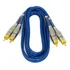 Cabo Rca Svart Azul Blindado 5mm 1 Metro 100  Cobre
