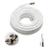 Cabo Rg6 Branco 30 Mts Coaxial Antena Tv Pronto C/ Conector