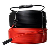 Cabo Solar 6mm 10m Preto 10m Verm 2 Par De Conector Mc4