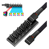 Cabo Splitter Hub Multi Fan 1 Para 5 Coolers Pwm 3 4 Pin Cpu
