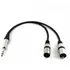 Cabo Splitter Y P10st X 2xlr Macho Mono ( L , R )  10 Metros
