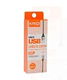 Cabo Tipo-c Fast Charge Rápido 2.4a Kaidi 1 Metro Flat Cable