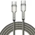 Cabo Tipo C Trançado Para Samgung iPhone Hrebos Cor Preto 2m