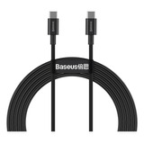 Cabo Turbo Usb c P  Usb c Baseus Superior Series 100w 2m Cor Preto